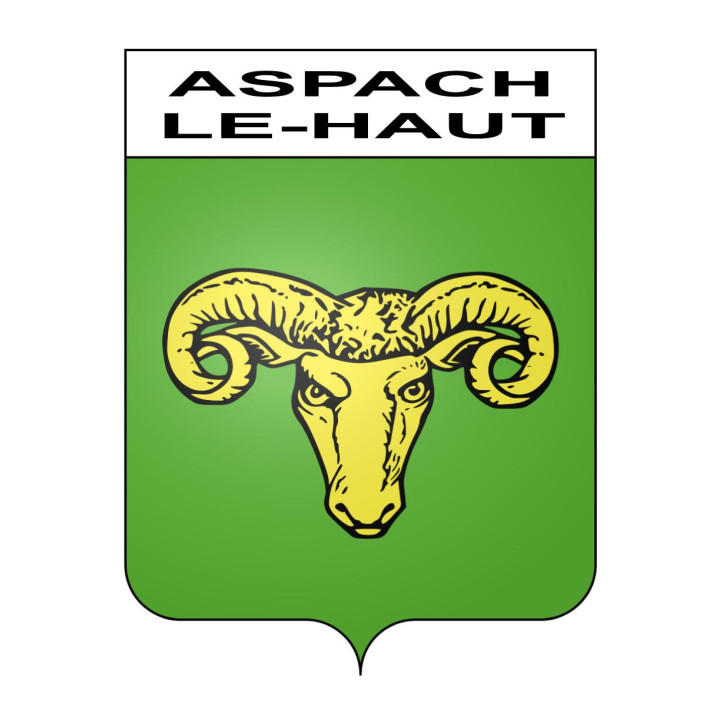Aspach-le-Haut Sticker wappen, gelsenkirchen, augsburg, klebender aufkleber