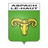 Aspach-le-Haut 68 ville sticker blason écusson autocollant adhésif