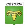 Aspach-le-Haut 68 ville sticker blason écusson autocollant adhésif