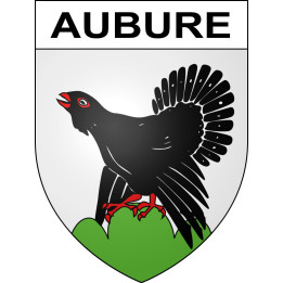 Aubure 68 ville sticker blason écusson autocollant adhésif