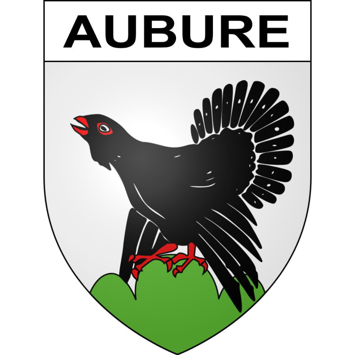 Aubure 68 ville sticker blason écusson autocollant adhésif