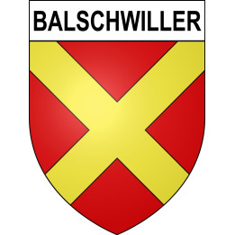 Pegatinas escudo de armas de Balschwiller adhesivo de la etiqueta engomada
