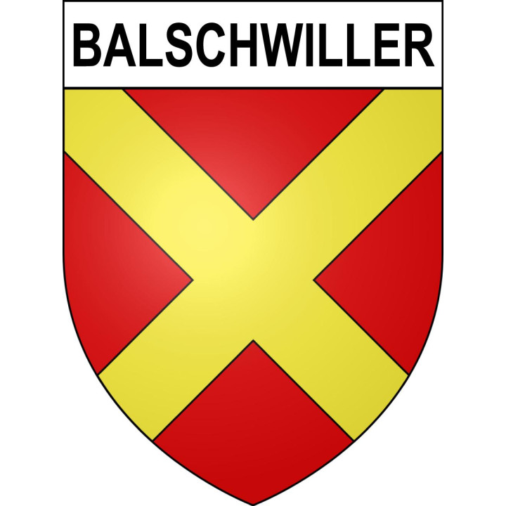 Pegatinas escudo de armas de Balschwiller adhesivo de la etiqueta engomada