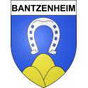 Pegatinas escudo de armas de Bantzenheim adhesivo de la etiqueta engomada