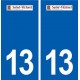 13 Saint-Victoret blason ville autocollant plaque sticker