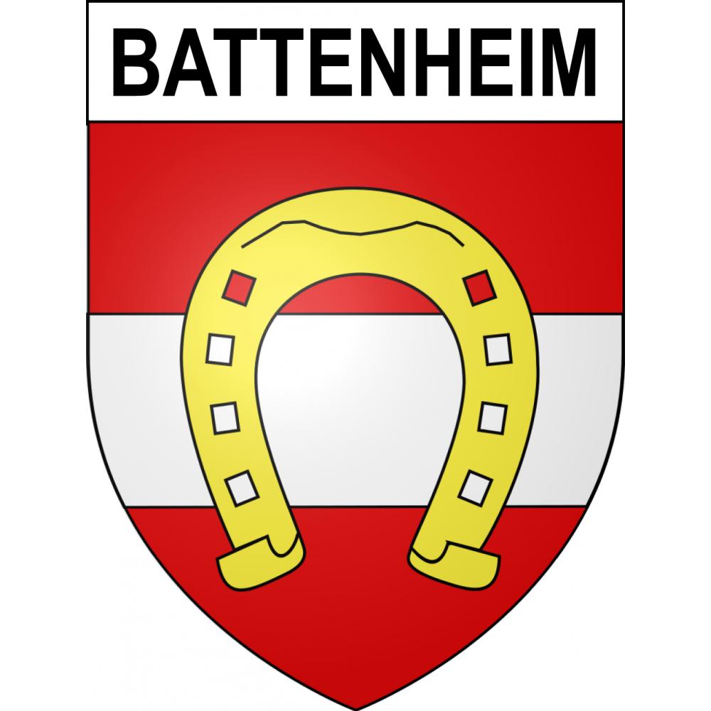 Pegatinas escudo de armas de Battenheim adhesivo de la etiqueta engomada