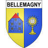 Pegatinas escudo de armas de Bellemagny adhesivo de la etiqueta engomada
