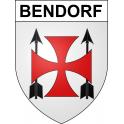Pegatinas escudo de armas de Bendorf adhesivo de la etiqueta engomada