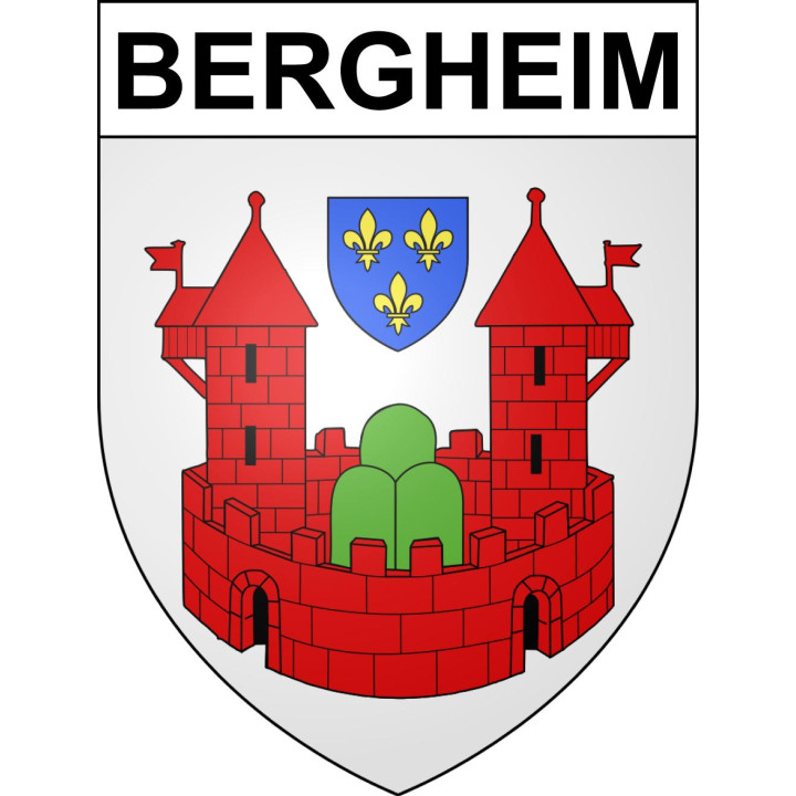 Bergheim 68 ville sticker blason écusson autocollant adhésif