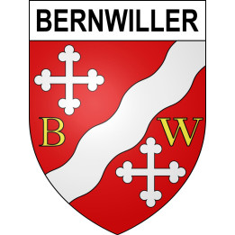 Bernwiller Sticker wappen, gelsenkirchen, augsburg, klebender aufkleber