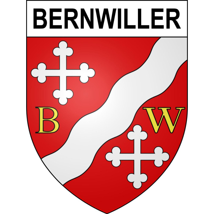 Bernwiller Sticker wappen, gelsenkirchen, augsburg, klebender aufkleber