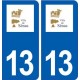 13 Saint-Victoret logo ville autocollant plaque sticker