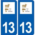 13 Saint-Victoret logo ville autocollant plaque sticker