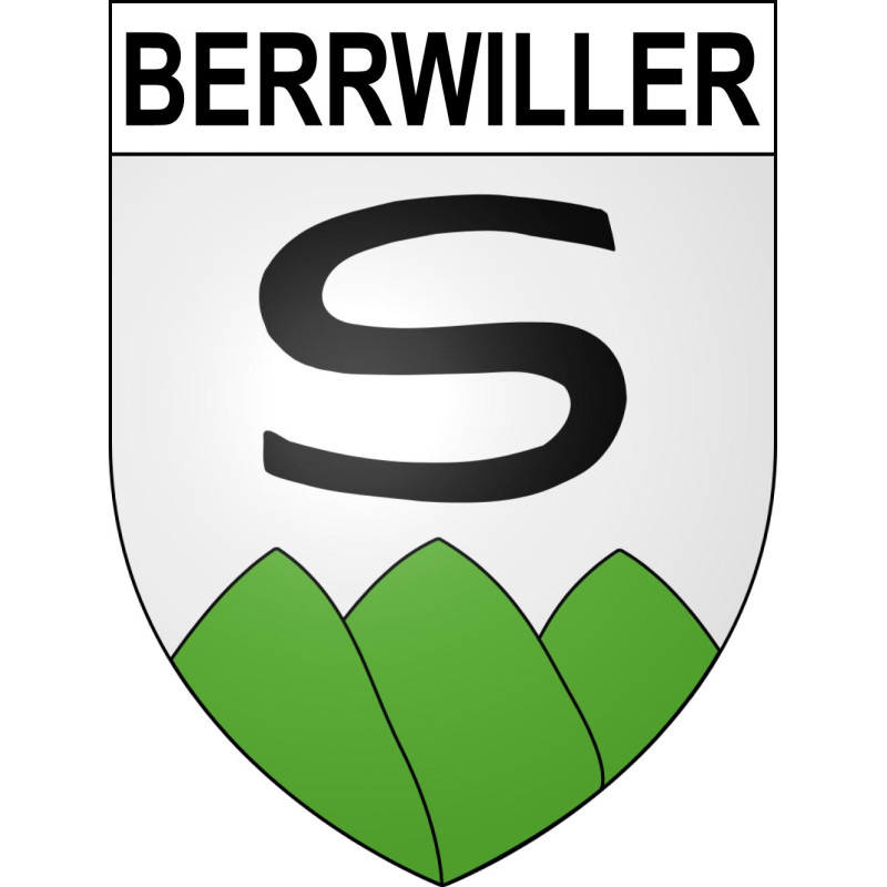 Pegatinas escudo de armas de Berrwiller adhesivo de la etiqueta engomada