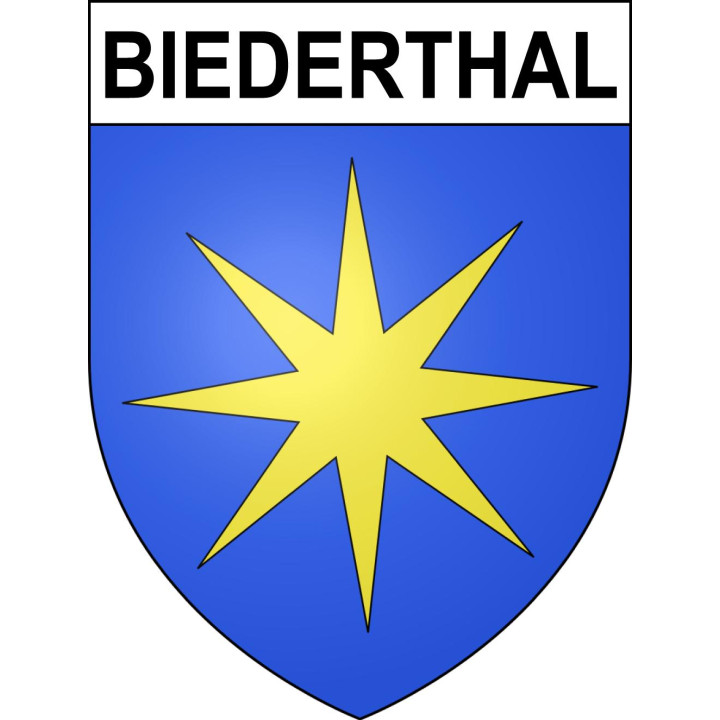 Biederthal 68 ville sticker blason écusson autocollant adhésif