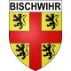 Bischwihr 68 ville sticker blason écusson autocollant adhésif