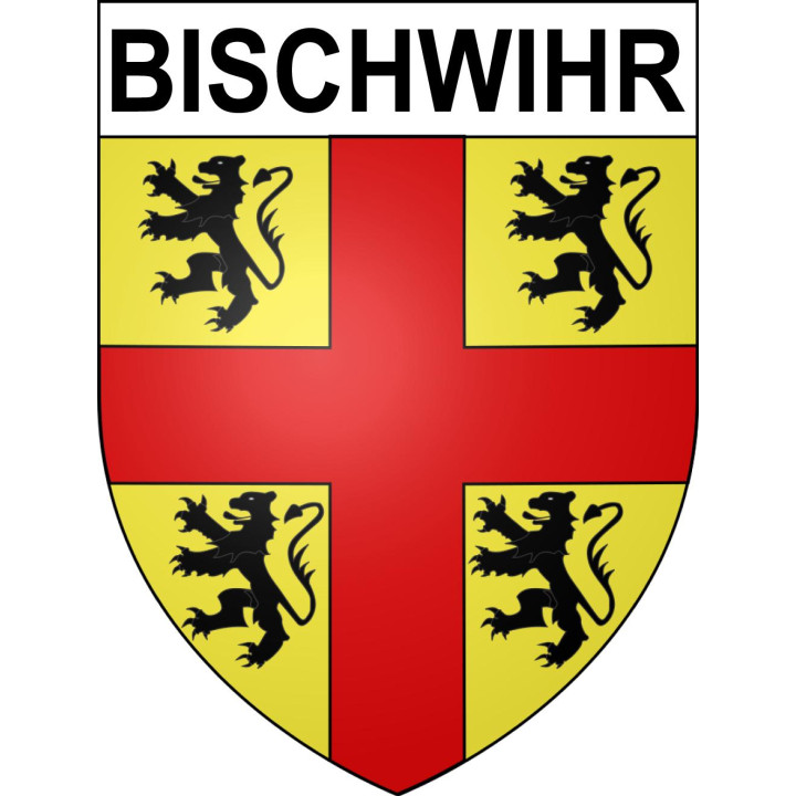 Stickers coat of arms Bischwihr adhesive sticker