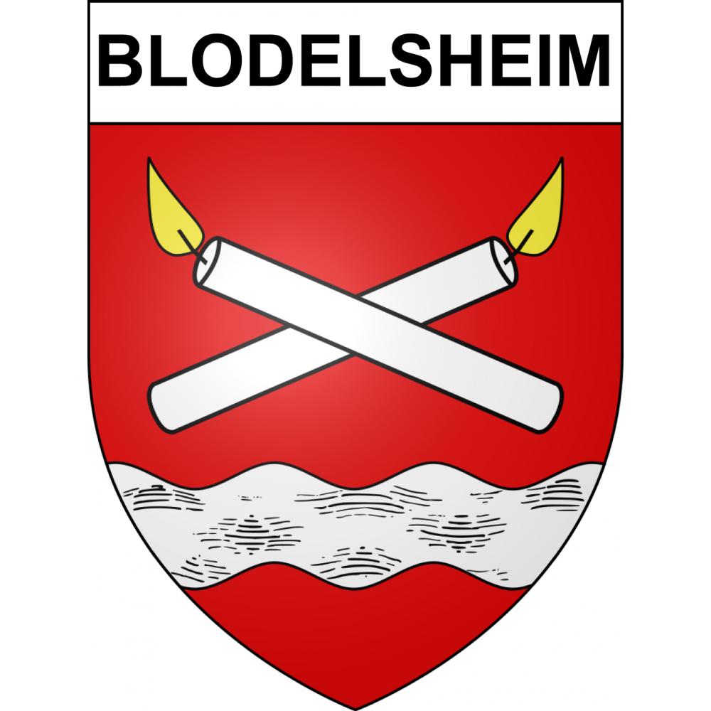 Blodelsheim 68 ville sticker blason écusson autocollant adhésif