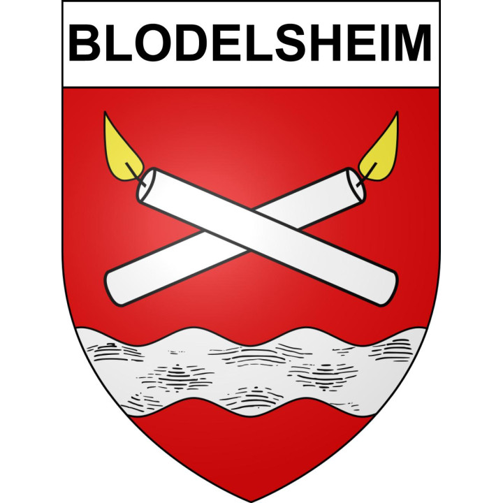 Stickers coat of arms Blodelsheim adhesive sticker