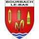 Pegatinas escudo de armas de Bourbach-le-Bas adhesivo de la etiqueta engomada