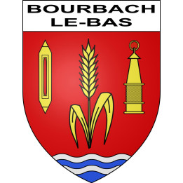 Bourbach-le-Bas 68 ville sticker blason écusson autocollant adhésif