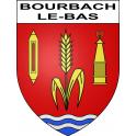 Stickers coat of arms Bourbach-le-Bas adhesive sticker