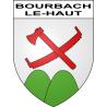 Pegatinas escudo de armas de Bourbach-le-Haut adhesivo de la etiqueta engomada