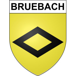 Bruebach 68 ville sticker blason écusson autocollant adhésif