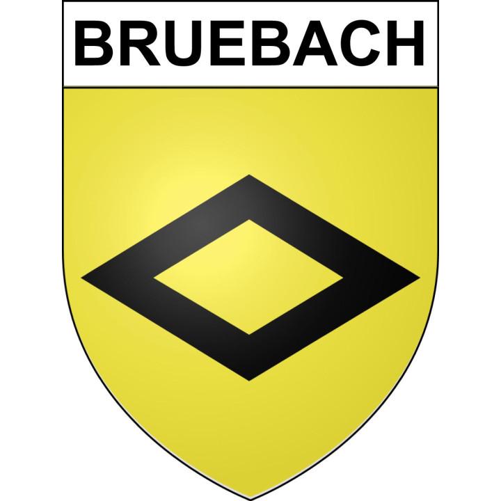 Bruebach 68 ville sticker blason écusson autocollant adhésif