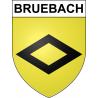 Pegatinas escudo de armas de Bruebach adhesivo de la etiqueta engomada