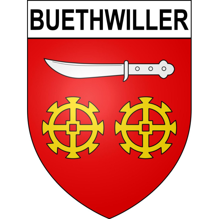 Buethwiller 68 ville sticker blason écusson autocollant adhésif