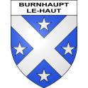Pegatinas escudo de armas de Burnhaupt-le-Haut adhesivo de la etiqueta engomada