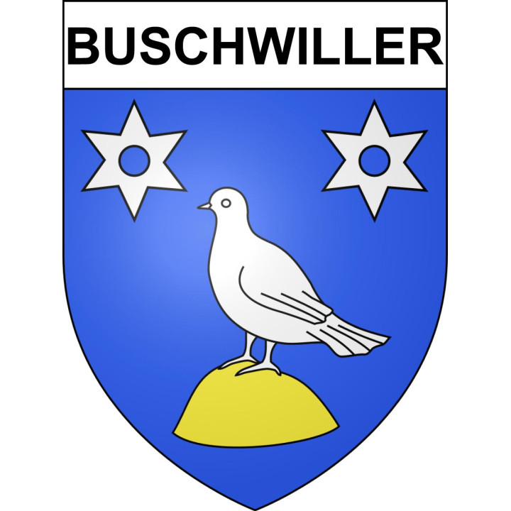 Stickers coat of arms Buschwiller adhesive sticker