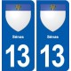 13 Sénas logo ville autocollant plaque sticker