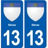 13 Sénas logo ville autocollant plaque sticker