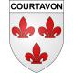 Pegatinas escudo de armas de Courtavon adhesivo de la etiqueta engomada