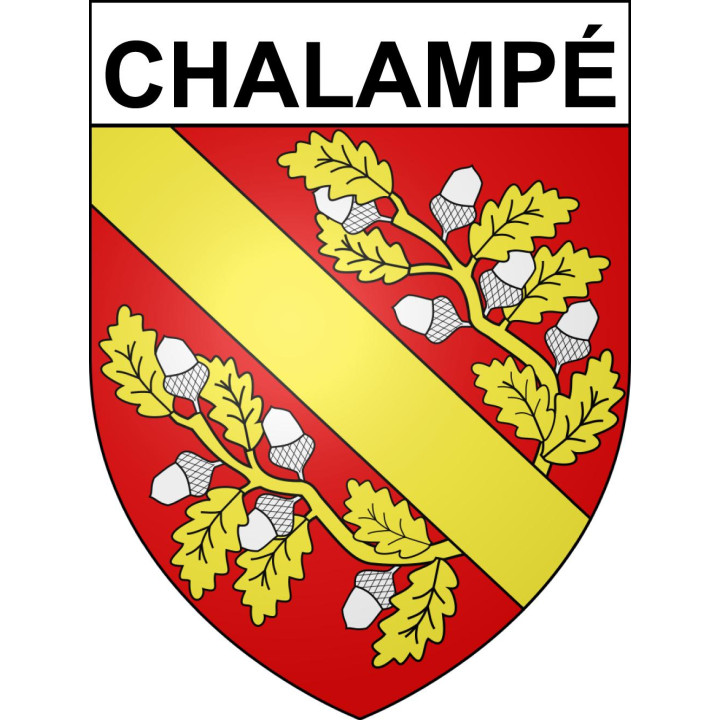 Pegatinas escudo de armas de Chalampé adhesivo de la etiqueta engomada