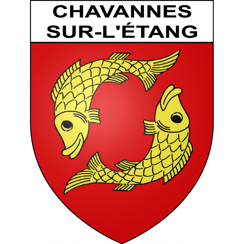 Chavannes-sur-l'Étang 68 ville sticker blason écusson autocollant adhésif