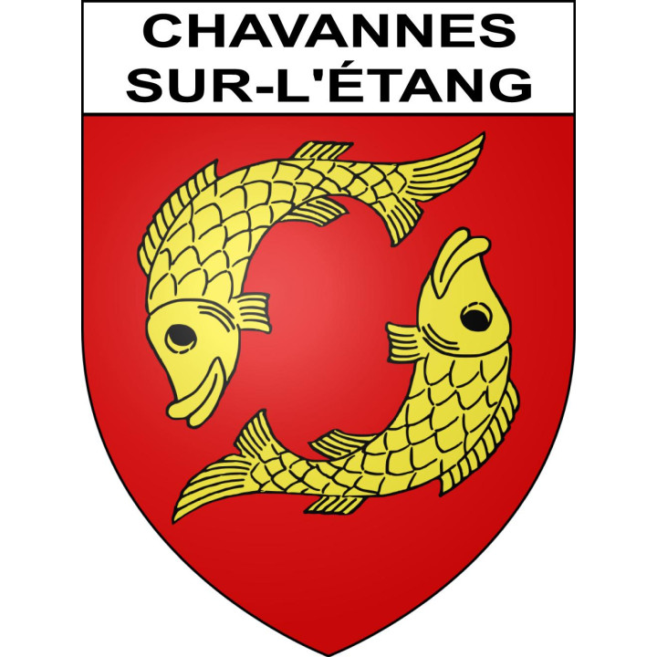 Chavannes-sur-l'Étang 68 ville sticker blason écusson autocollant adhésif