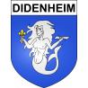 Pegatinas escudo de armas de Didenheim adhesivo de la etiqueta engomada
