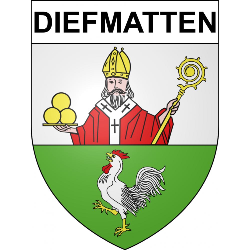 Diefmatten 68 ville sticker blason écusson autocollant adhésif