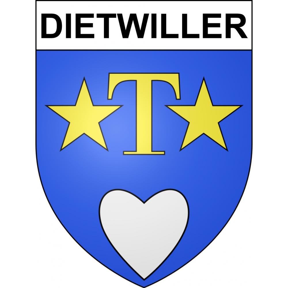 Dietwiller Sticker wappen, gelsenkirchen, augsburg, klebender aufkleber