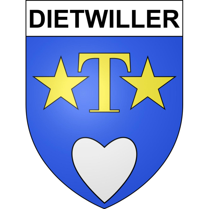 Dietwiller 68 ville sticker blason écusson autocollant adhésif