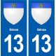 13 Sénas logo ville autocollant plaque sticker