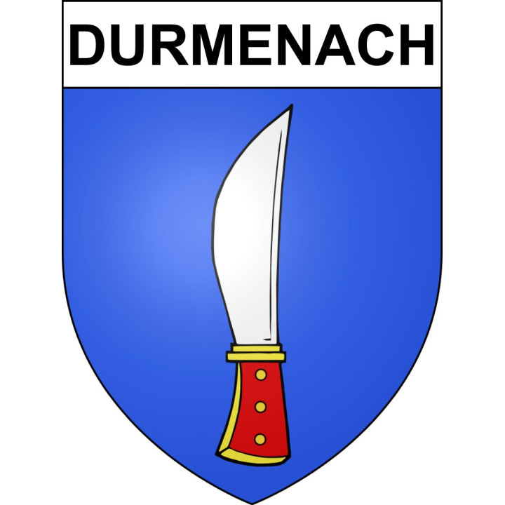 Durmenach 68 ville sticker blason écusson autocollant adhésif