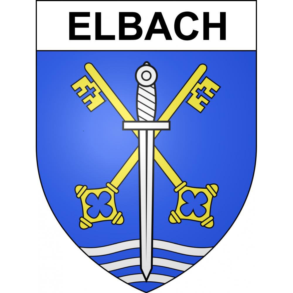 Elbach 68 ville sticker blason écusson autocollant adhésif