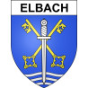 Pegatinas escudo de armas de Elbach adhesivo de la etiqueta engomada