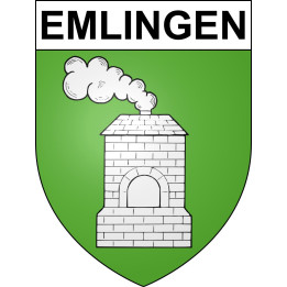 Pegatinas escudo de armas de Emlingen adhesivo de la etiqueta engomada