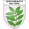 Pegatinas escudo de armas de Eschbach-au-Val adhesivo de la etiqueta engomada