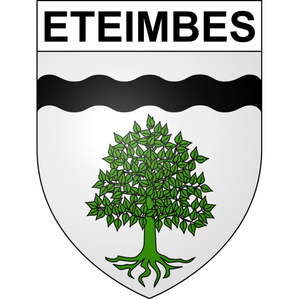 Pegatinas escudo de armas de Eteimbes adhesivo de la etiqueta engomada